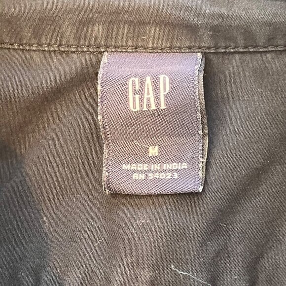 Gap Black Long Sleeve Button-Up Shirt M Womens Casual Cotton 87v - Picture 4 of 9